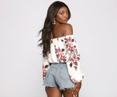 Forever Stunning Floral Cropped Blouse